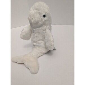 The Petting Zoo BELUGA WHALE White Soft 11in Plush 1994 Blue Eyes